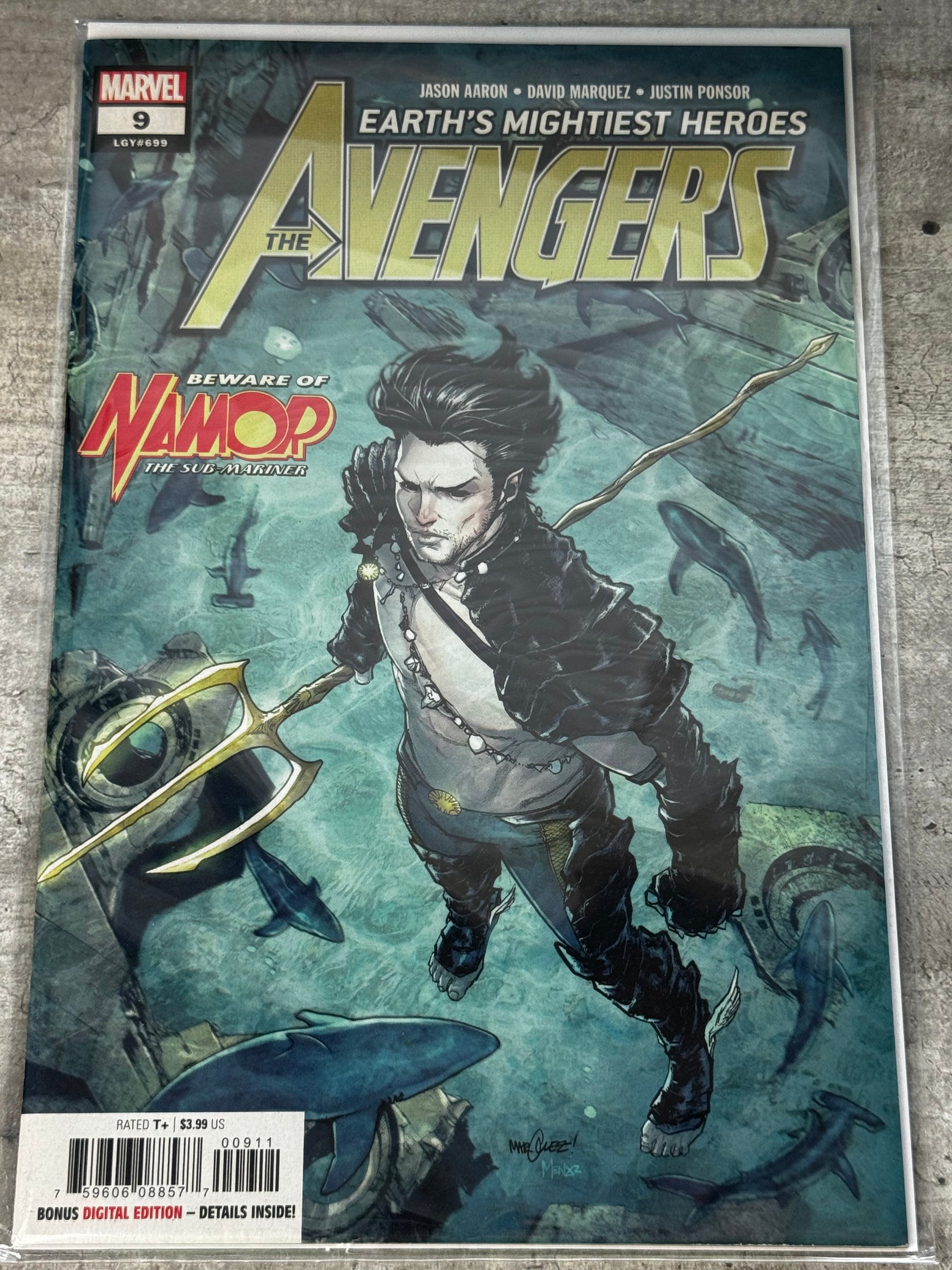 2018 - The Avengers, Vol. 8 #9 Var. A - The Defenders Of The Deep - NM+ - ENG 1