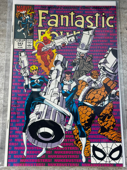 1990 - Fantastic Four, Vol. 1 #343 Var. A - Nukebusters! - VF/NM - ENG 1