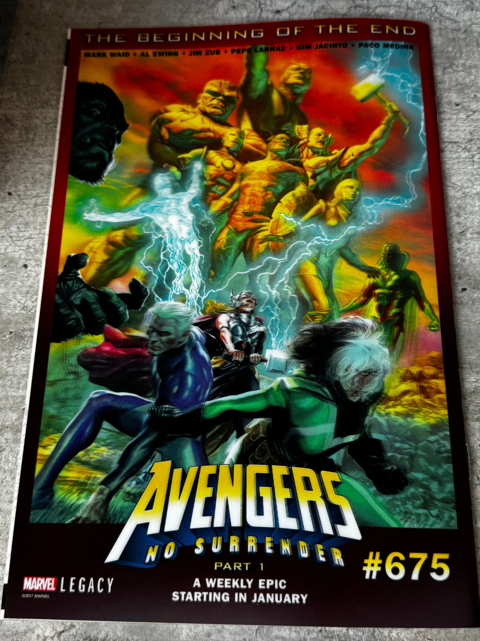 2017 - Marvel Comics - Marvel Legacy #1 Var. P - M - ENG 2
