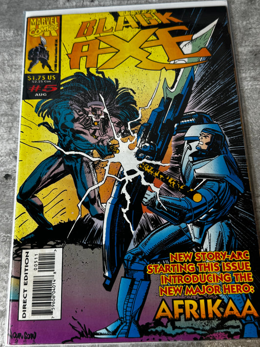 1993 - Marvel Comics - Black Axe #5 - Afrikaa Aflame! - NM- - ENG 1