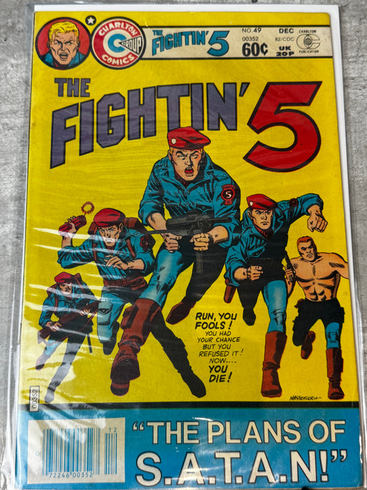 1982 - Charlton Comics - Fightin' 5 #49 - The Plans Of S.A.T.A.N! - VF/NM - ENG 1