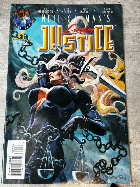 1995 - Neil Gaiman's Lady Justice (Tekno Comix) #1 Var. A - NM+ - ENG 1