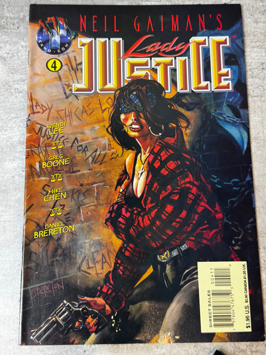 1995 - Tekno Comix - Neil Gaiman's Lady Justice (Tekno Comix) #4NM+ - ENG 1