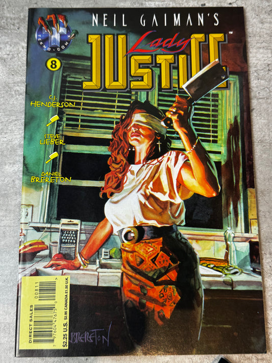 1996 - Tekno Comix - Neil Gaiman's Lady Justice (Tekno Comix) #8NM+ - ENG 1