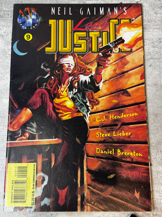 1996 - Tekno Comix - Neil Gaiman's Lady Justice (Tekno Comix) #9NM+ - ENG 1
