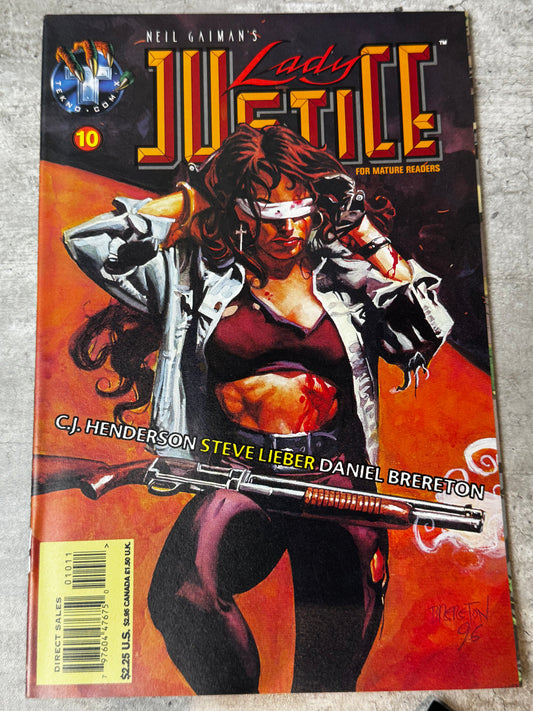 1996 - Tekno Comix - Neil Gaiman's Lady Justice (Tekno Comix) #10NM+ - ENG 1
