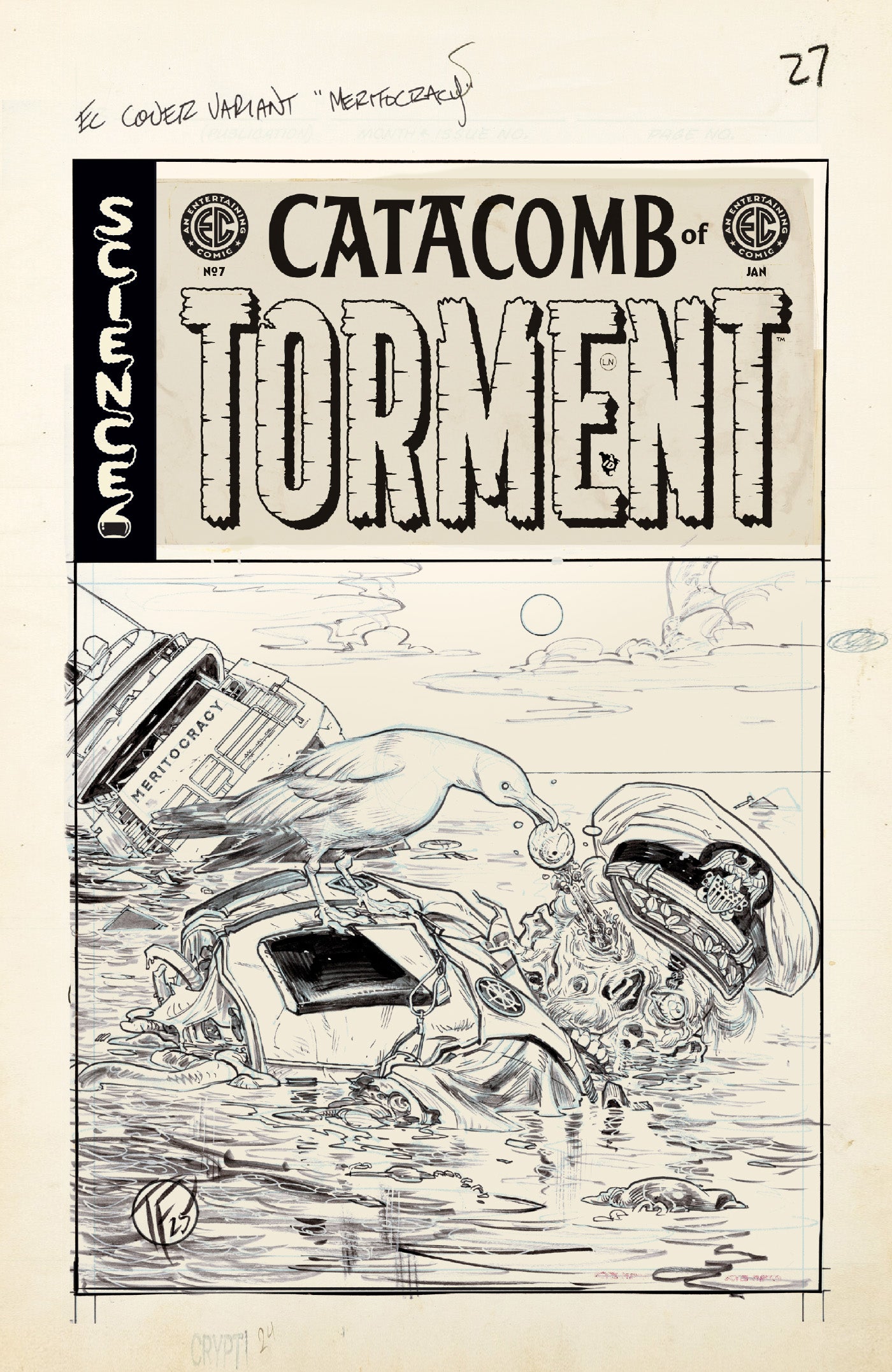 2025 - Ec Catacomb Of Torment #7 Cvr D Inc 1-20 Tom Fowler B&W Artist Edition Var - M - ENG 1