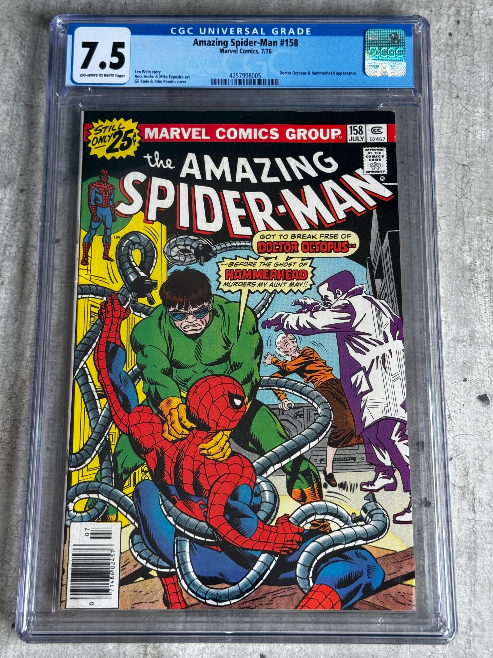 1976 - The Amazing Spider-Man, Vol. 1 #158 Var. A - VF- - ENG 1