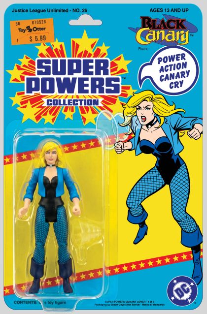 Justice League Unlimited #26 Cvr E Jason Geyer & Alex Saviuk Black Canary Super Powers Action Figure Card Stock Var - M - ENG - PROMO 1