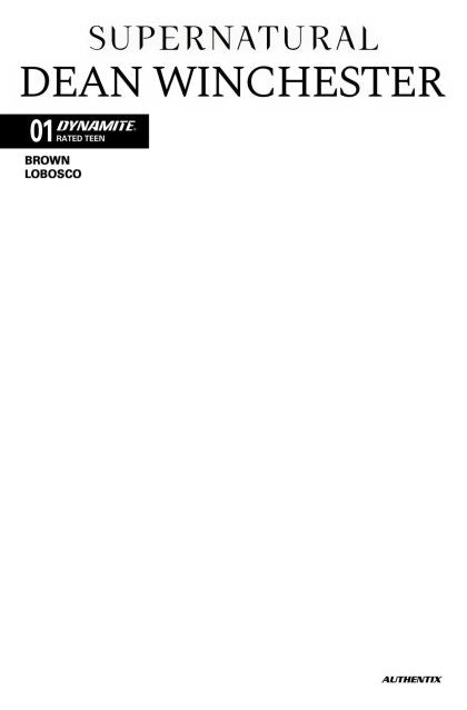 2026 - Supernatural: Dean Winchester #1 Var. F - M - ENG - PROMO 1