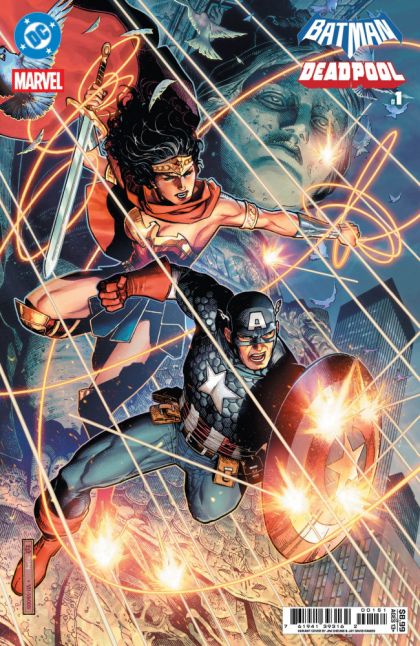 2025 - DC / Marvel: Batman / Deadpool #1 Var. E - The Cosmic Kiss Caper! / A Magician Walks Into a Universe / Sticks & Snikts / Harley & Hulk's Amazin' Saturday!!!! / New Friends in Old Places - M - ENG - PRE-ORDER 1