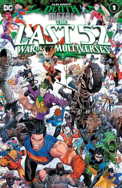 2020 - Dark Nights: Death Metal - The Last 52: War of the Multiverses #1 Var. A - Fight! / First & Last Men / The Batmen Who Laugh / Unstable Atoms / No More Superheroes / Falling Through the Cracks / Apicius / Armageddon Blues / Reign of the Swamp King - M - ENG - PRE-ORDER 1
