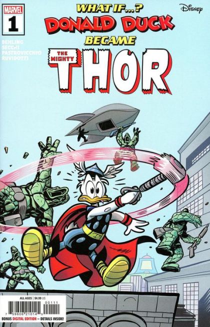 2024 - What If...? Donald Duck Became Thor #1 Var. A - Donald Thor vs. the Stone Ducks of Saturn - M - ENG 1