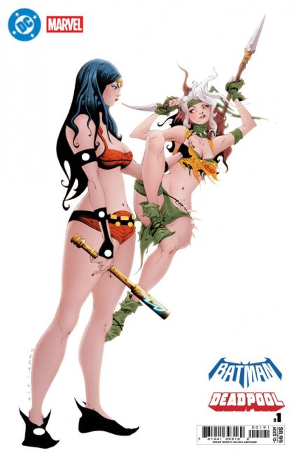 2025 - DC / Marvel: Batman / Deadpool #1 Var. J - The Cosmic Kiss Caper! / A Magician Walks Into a Universe / Sticks & Snikts / Harley & Hulk's Amazin' Saturday!!!! / New Friends in Old Places - M - ENG - PRE-ORDER 1