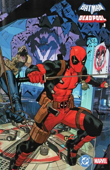 2025 - DC / Marvel: Batman / Deadpool #1 Var. B - The Cosmic Kiss Caper! / A Magician Walks Into a Universe / Sticks & Snikts / Harley & Hulk's Amazin' Saturday!!!! / New Friends in Old Places - M - ENG - PRE-ORDER 1