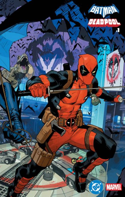 2025 - DC / Marvel: Batman / Deadpool #1 Var. B - The Cosmic Kiss Caper! / A Magician Walks Into a Universe / Sticks & Snikts / Harley & Hulk's Amazin' Saturday!!!! / New Friends in Old Places - M - ENG 75